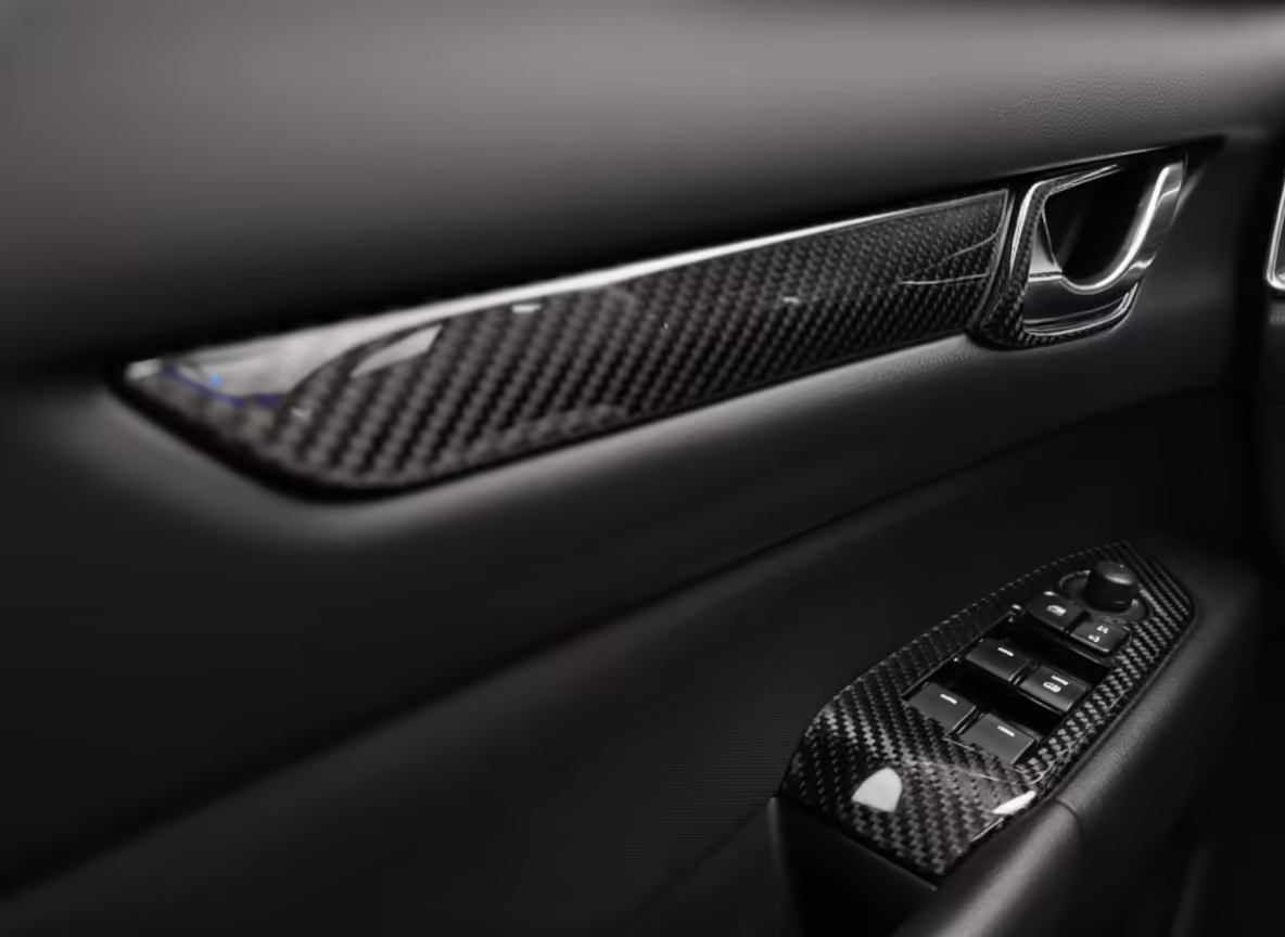 Authentic carbon fiber trim on a Mazda CX-5