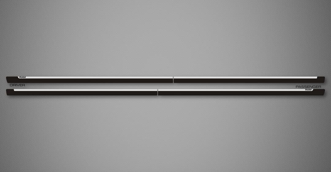 Azure C Body Side Moldings for 2009-2018 Dodge Ram Pickup 1500 (Crew Cab)