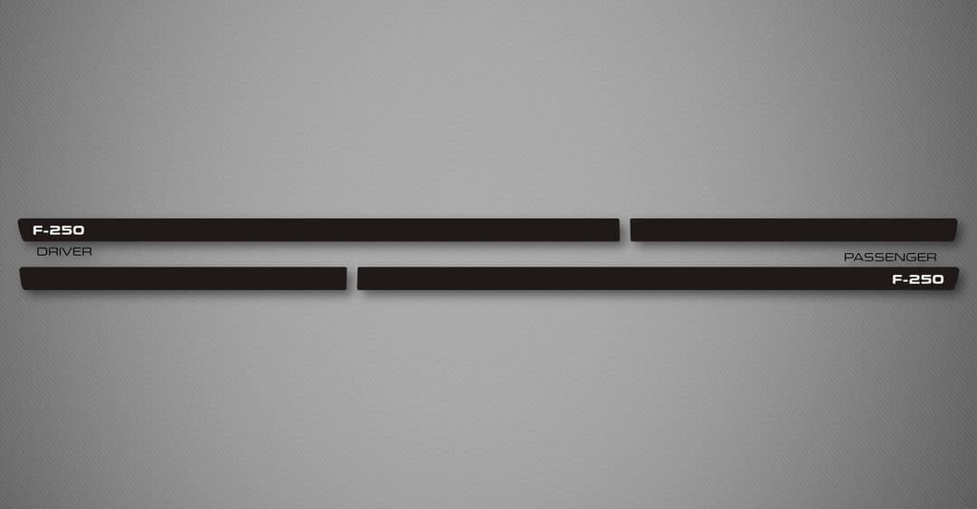 Azure S Body Side Moldings for 2009-2016 Ford F-250 Super Duty (SuperCab)