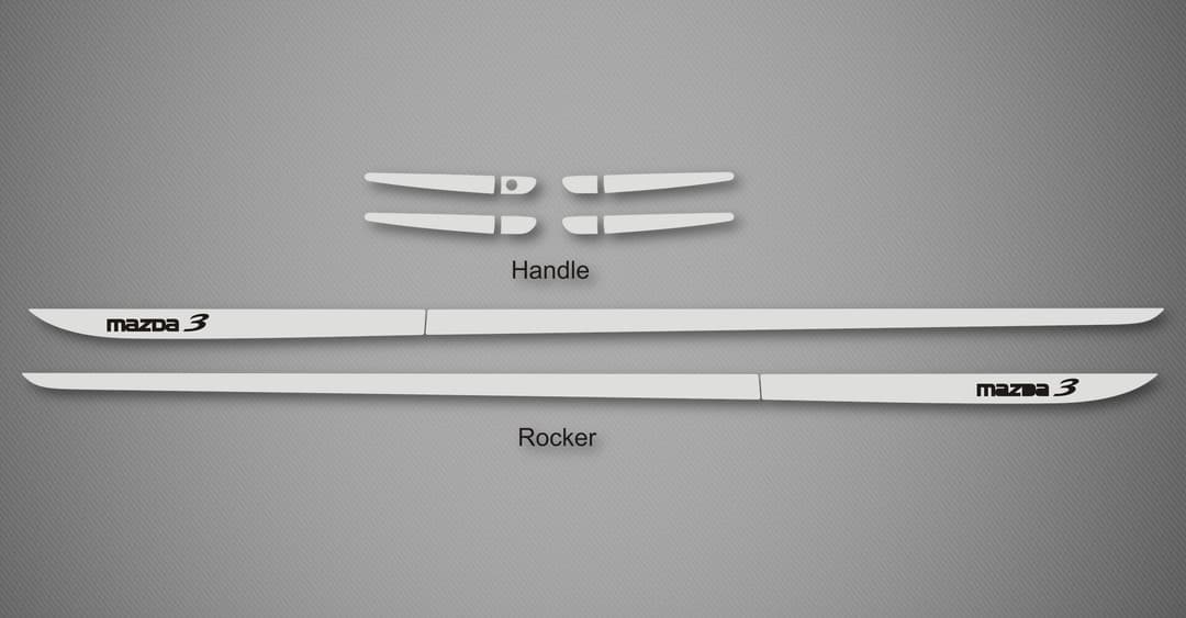 Rocker Trim Kit A for 2010-2013 Mazda 3 (Hatchback)